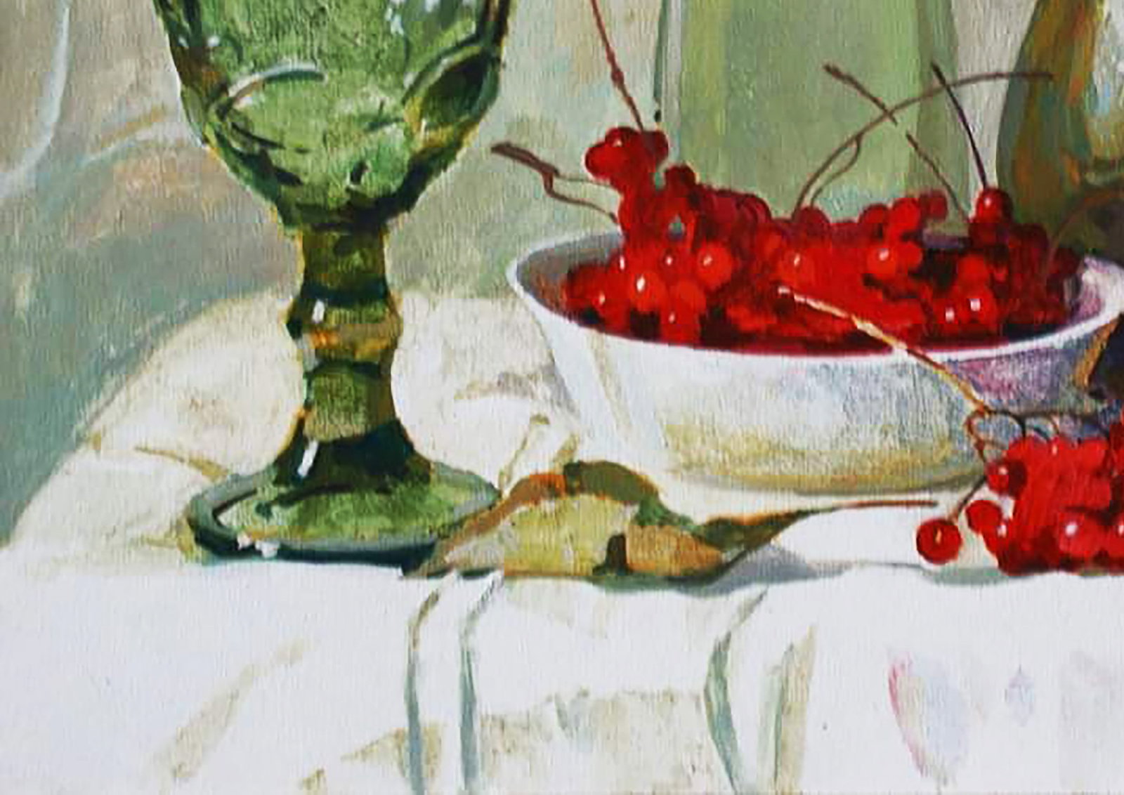 Oil painting Still life with viburnum Anastasia Yaroshevich - 4