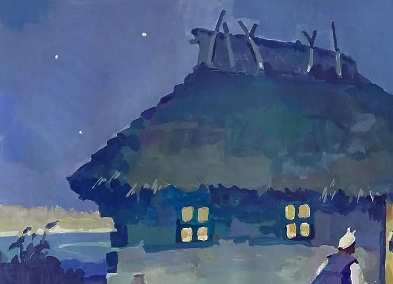 Gouache painting August Twilight Anastasia Yaroshevich - 2