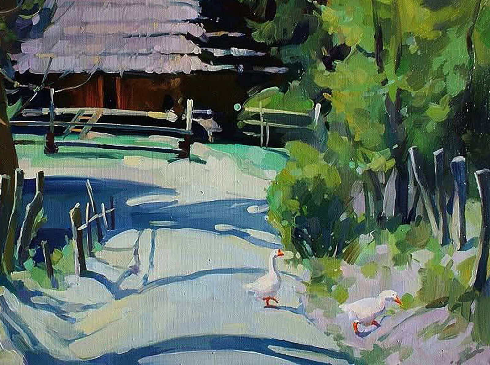 Oil painting In the village Anastasia Yaroshevich - 5