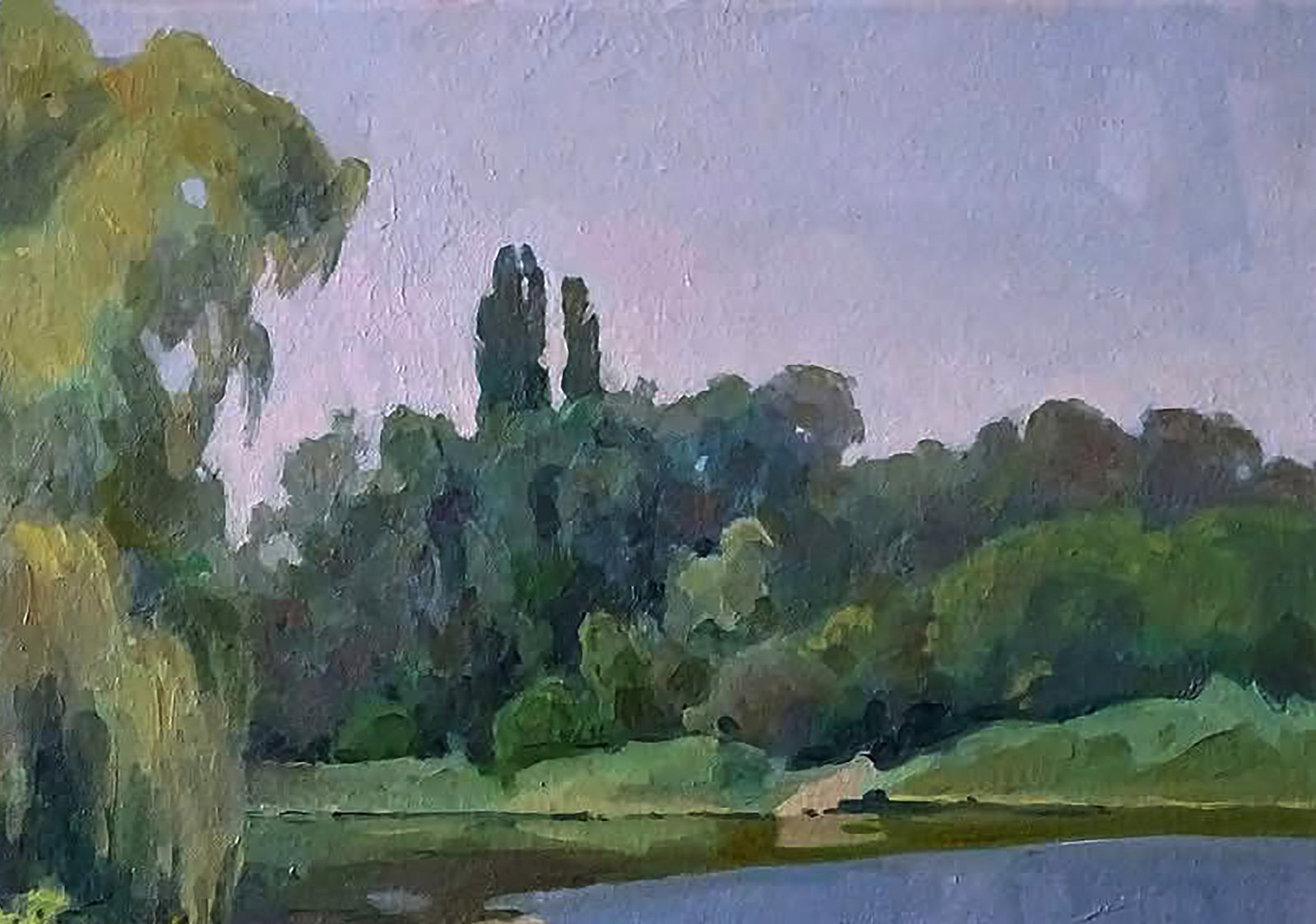 Oil painting Near the summer river Anastasia Yaroshevich - 3