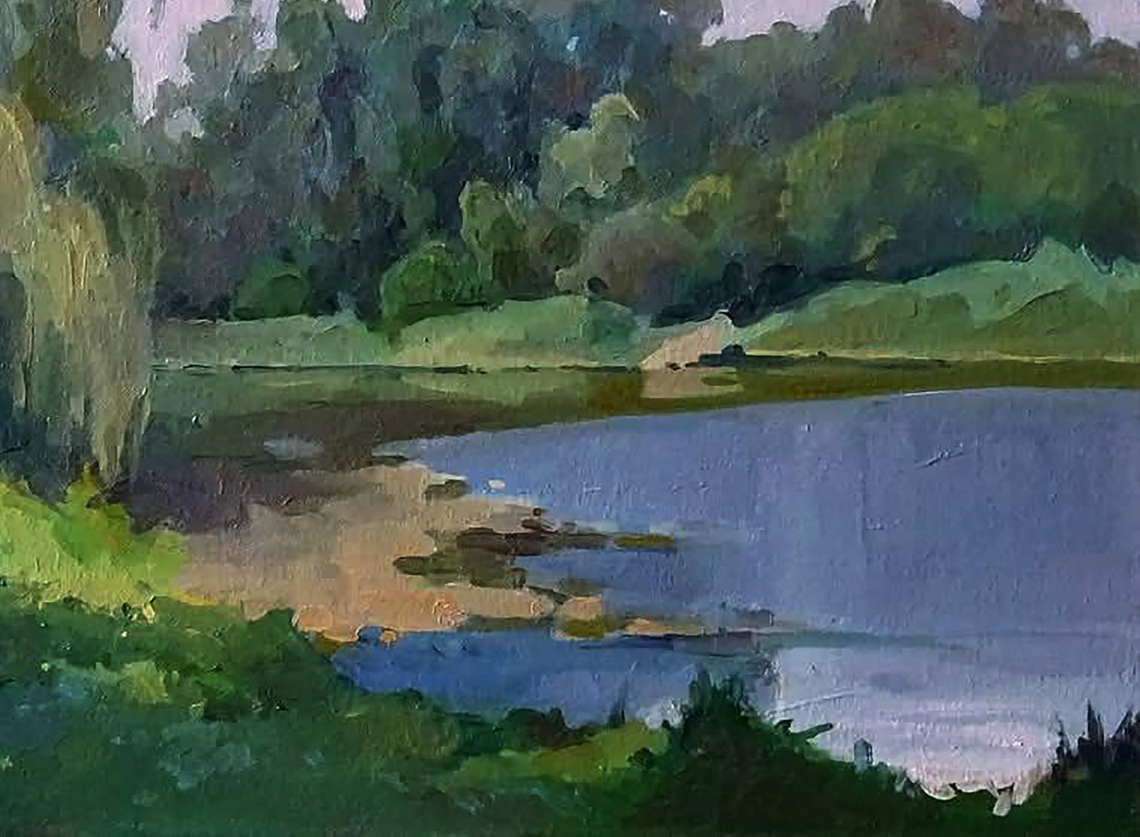 Oil painting Near the summer river Anastasia Yaroshevich - 5