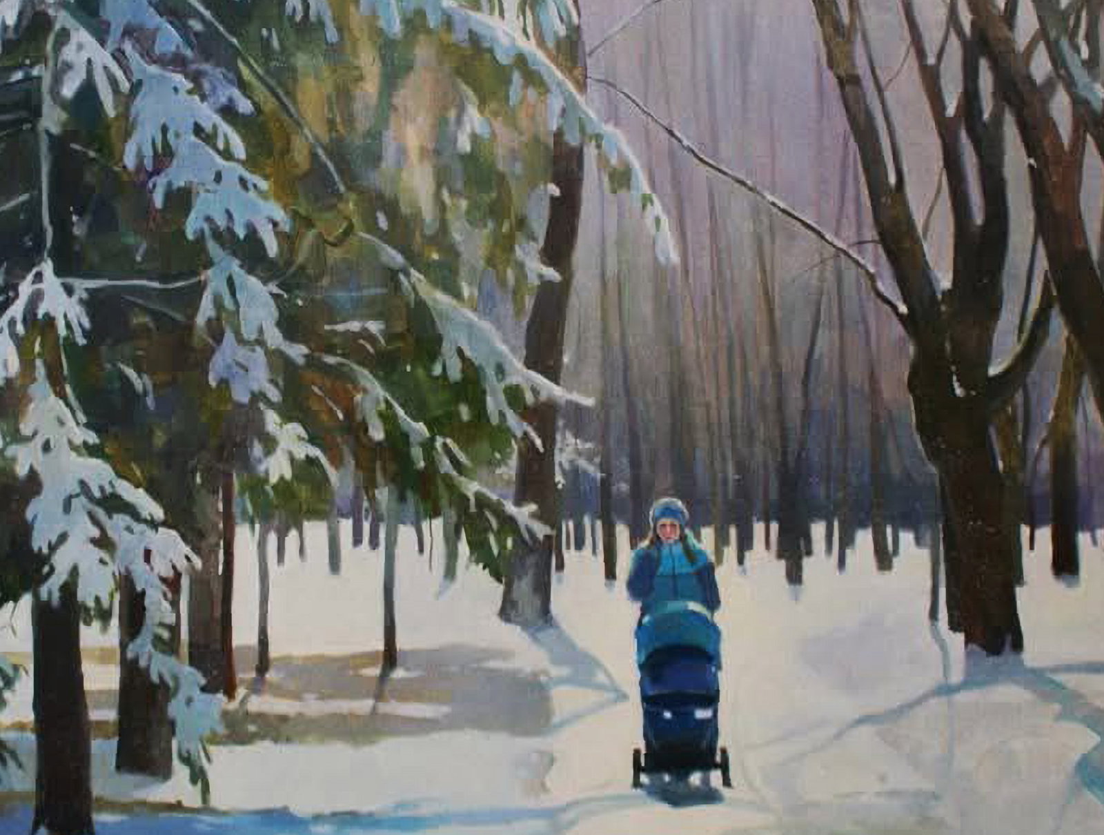 Oil painting Walk in the park Anastasia Yaroshevich - 2