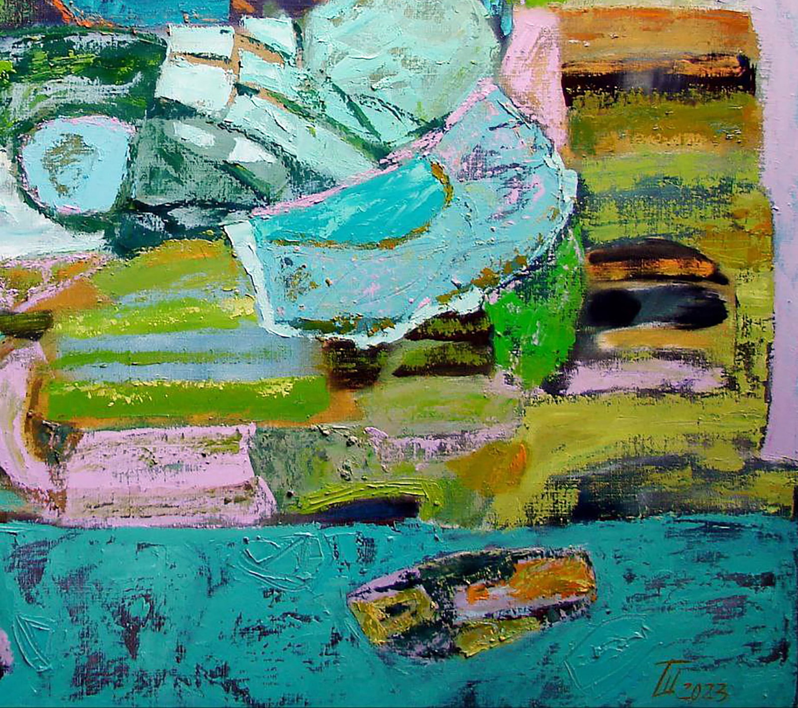 Oil painting Green Memory Tatyana Shulyak - 5
