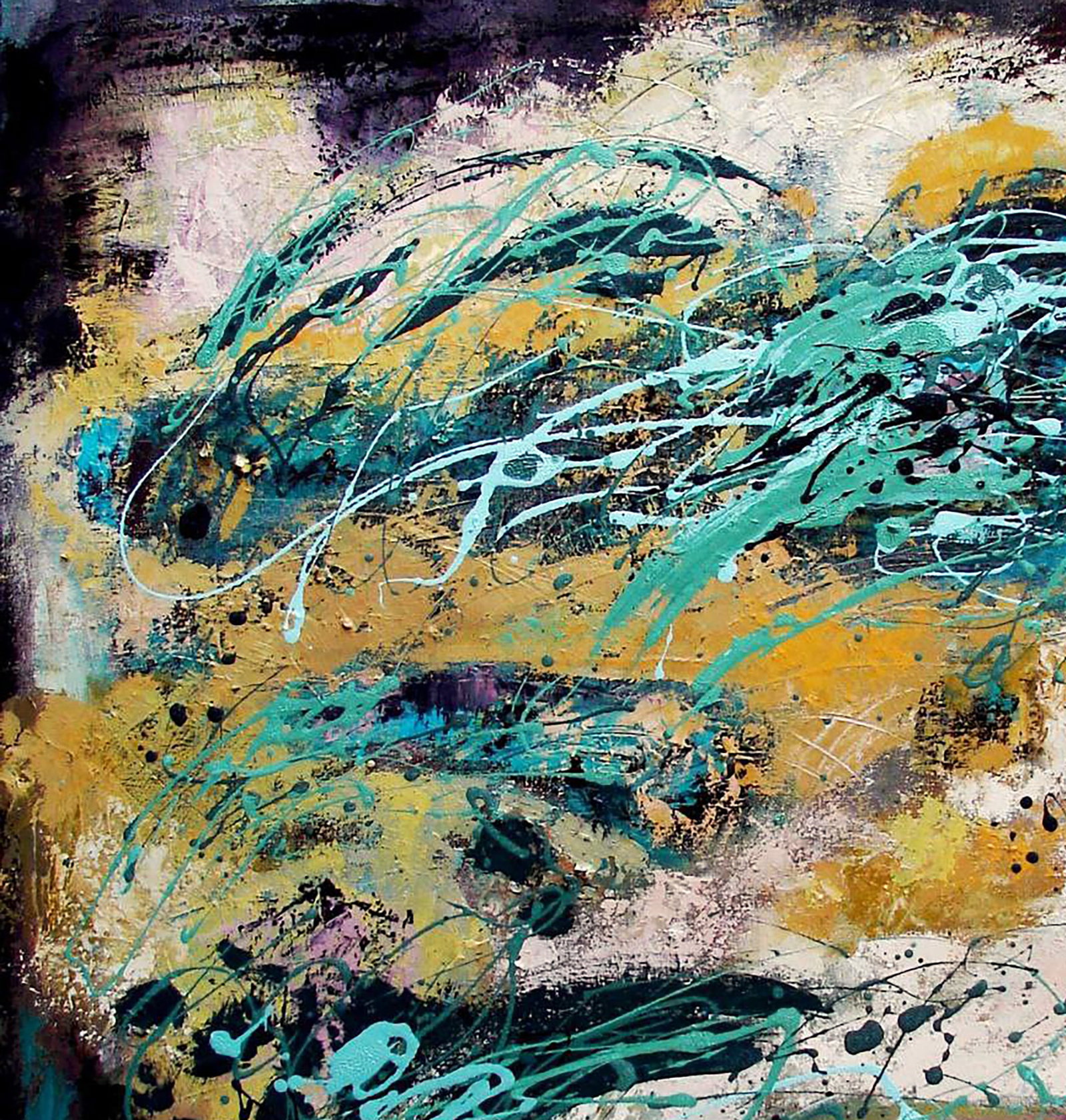 Oil painting Green and yellow Tatyana Shulyak - 2