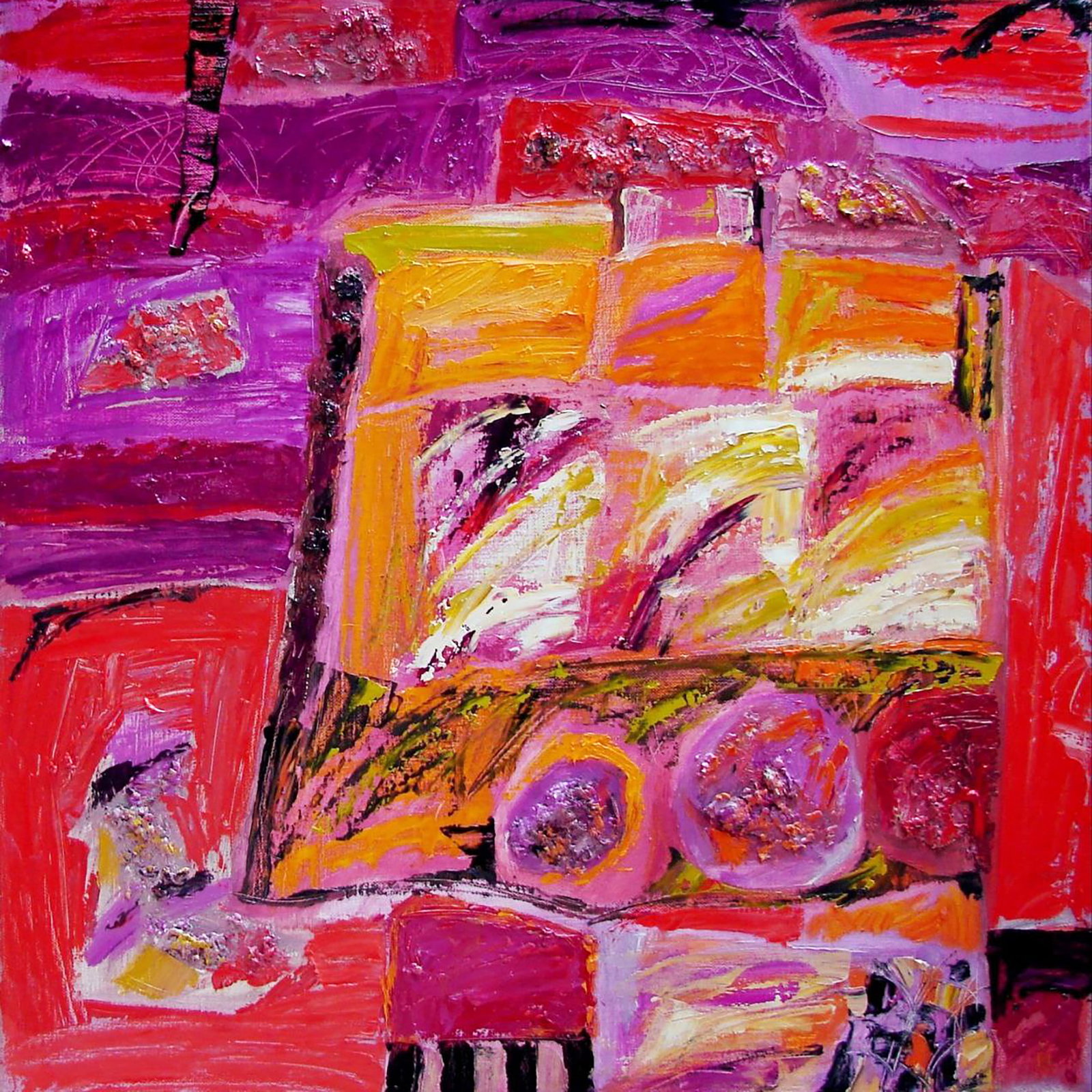Oil painting Young wine Tatyana Shulyak: Title: Oil painting Young wine Tatyana Shulyak Description: 18SHUL Painter: Tatyana Shulyak Size: 60x60 cm/23.62x23.62 inches Components: oil, canvas Original painting CONDITION: excellent ARTIST: Tat