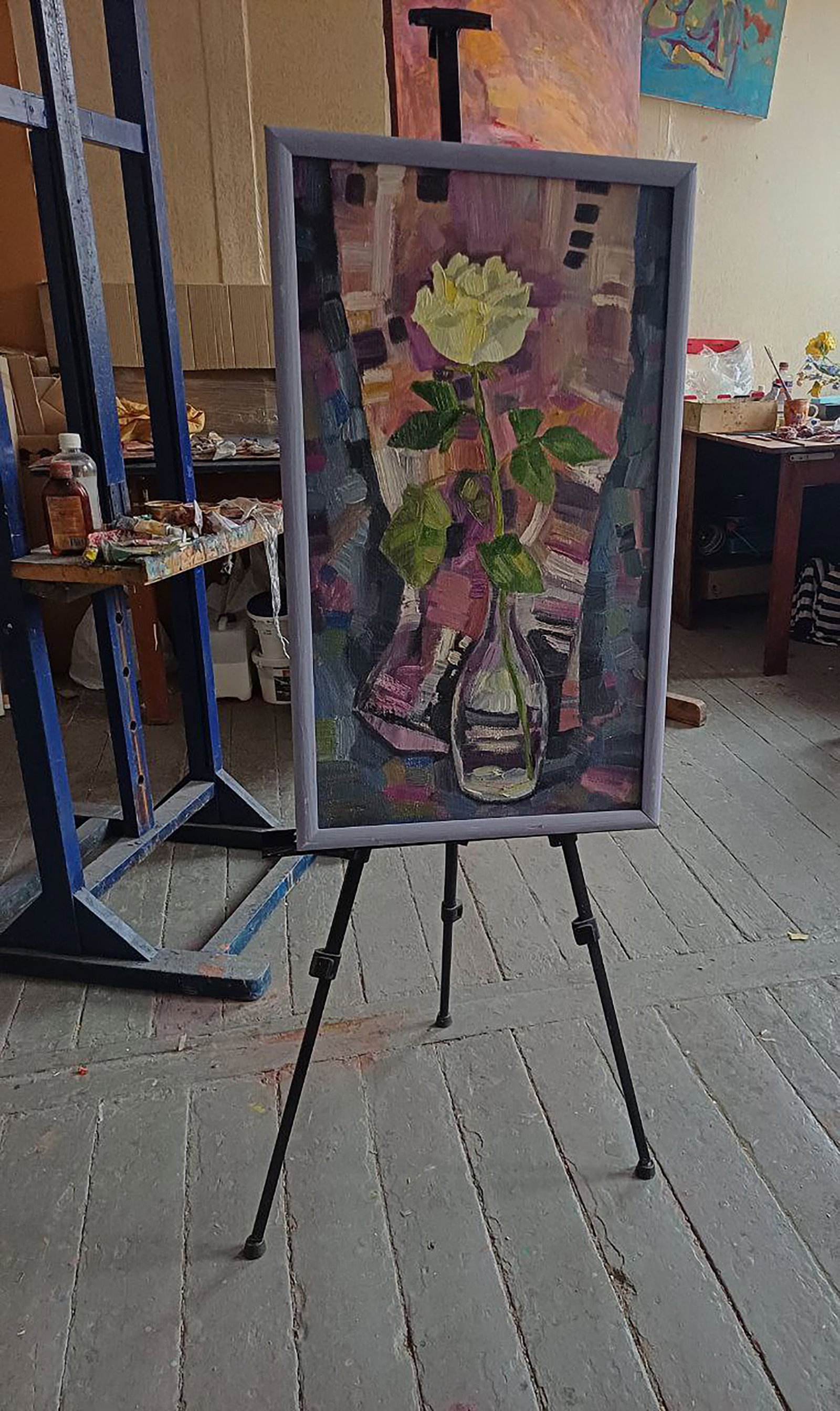 Oil painting White rose Tatyana Shulyak - 7