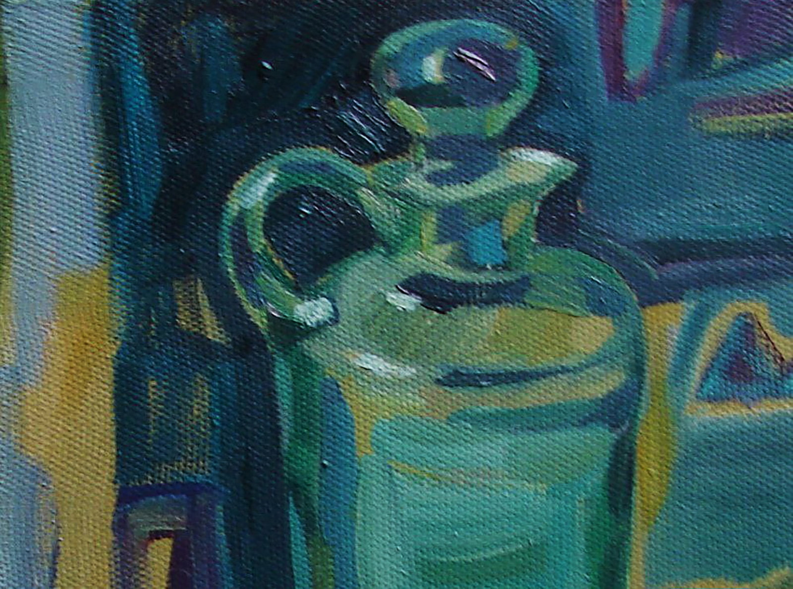 Oil painting Still life with a violet Tatyana Shulyak - 3