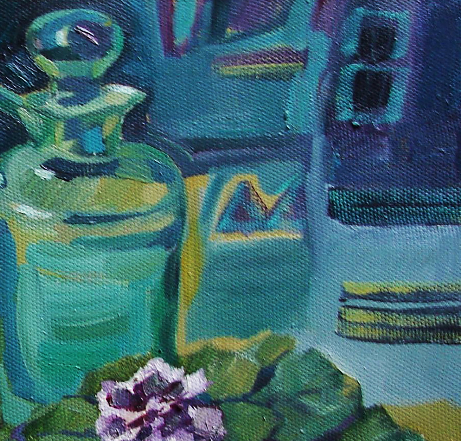 Oil painting Still life with a violet Tatyana Shulyak - 4