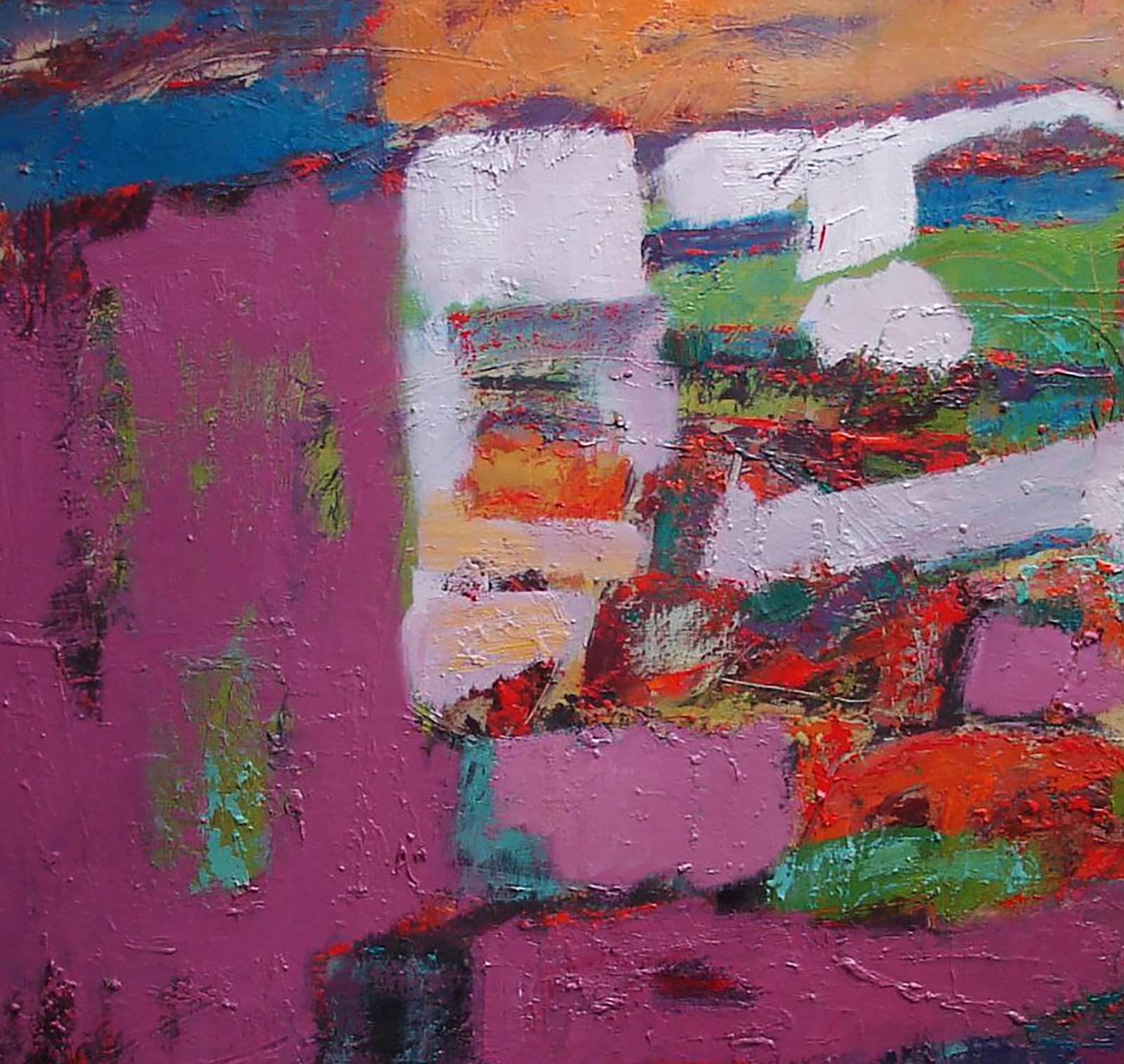 Oil painting Abstraction in blackberry flowers Tatyana Shulyak - 2