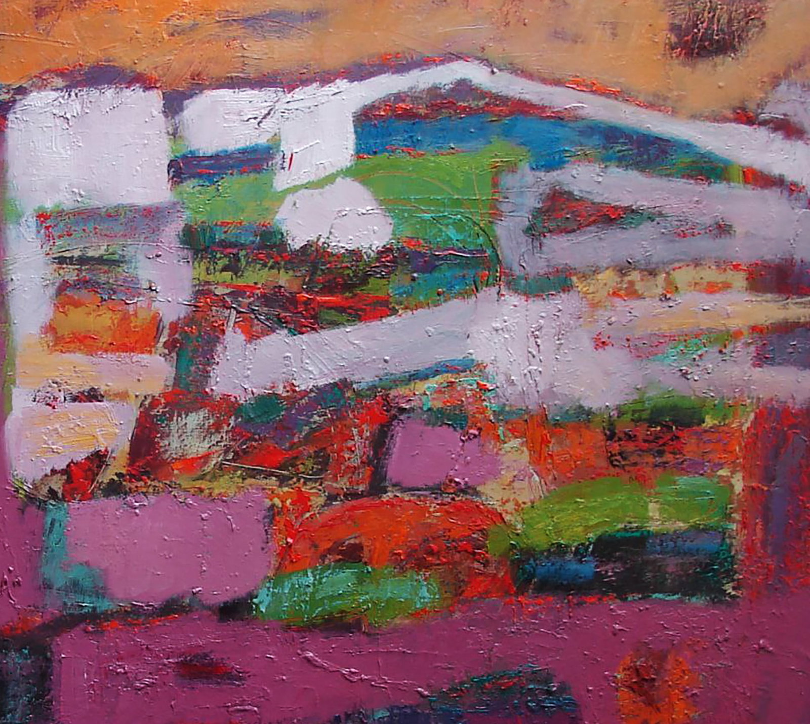 Oil painting Abstraction in blackberry flowers Tatyana Shulyak - 3