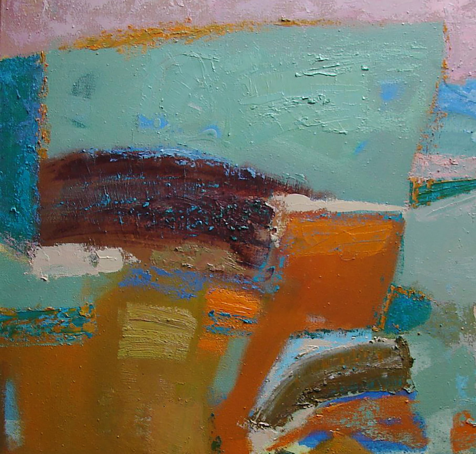 Oil painting Mint colors in geometry Tatyana Shulyak - 2