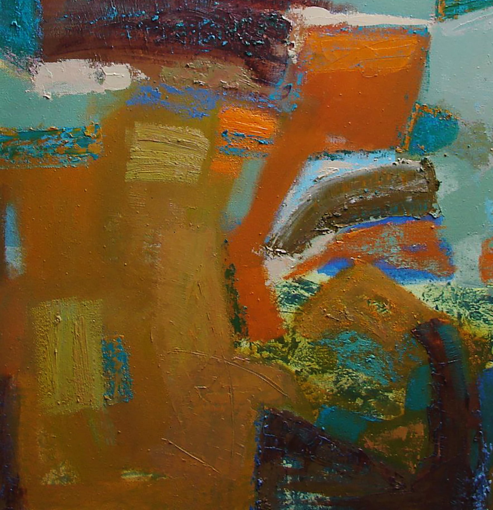 Oil painting Mint colors in geometry Tatyana Shulyak - 4