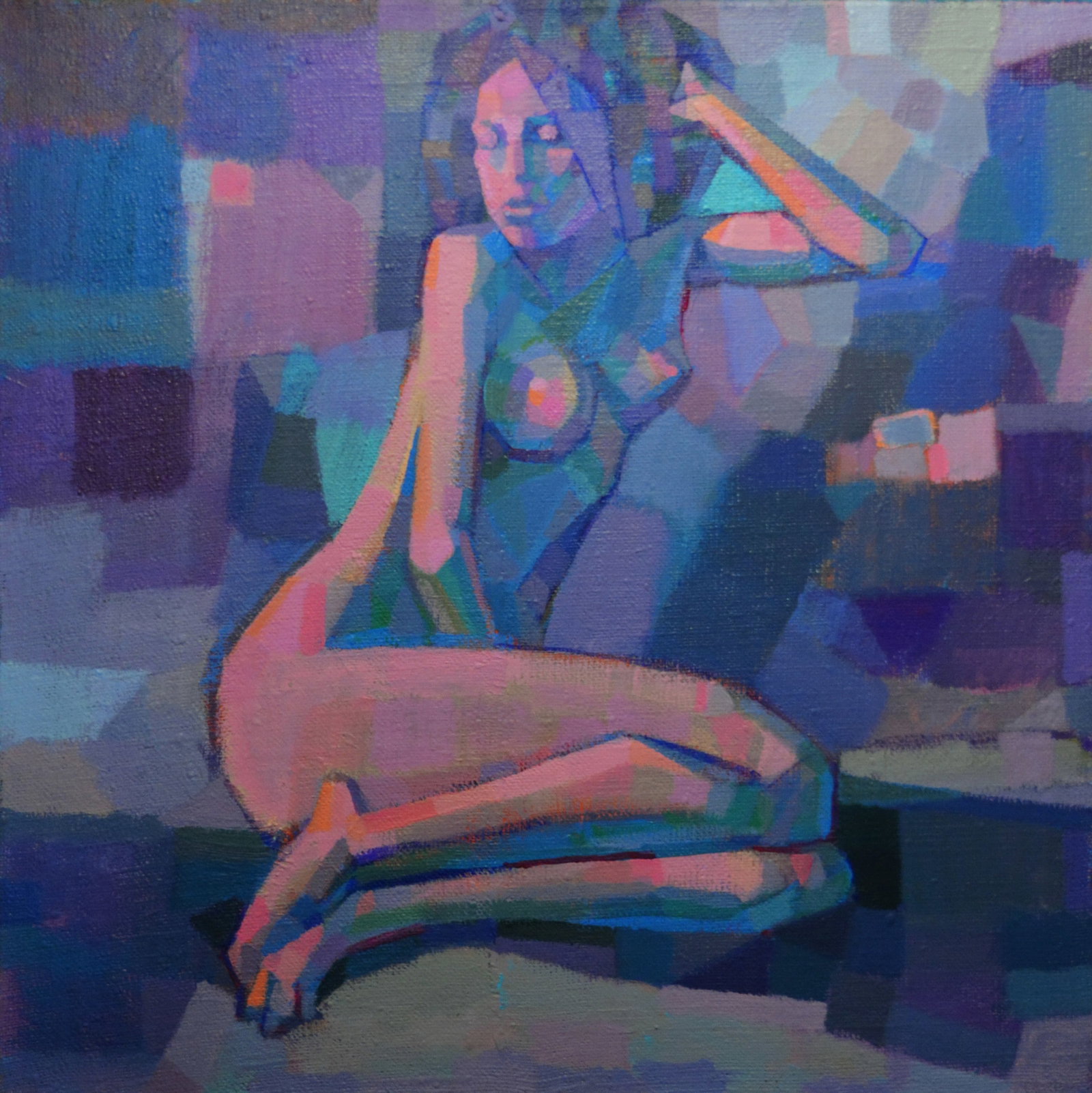 Acrylic painting The Smell of Spring Alexey Rubanov: Title: Acrylic painting The Smell of Spring Alexey Rubanov Description: 5RUBAN Painter: Alexey Rubanov Size: 60x60 cm/23.62x23.62 inches Components: acrylic, canvas Original painting CONDITION: