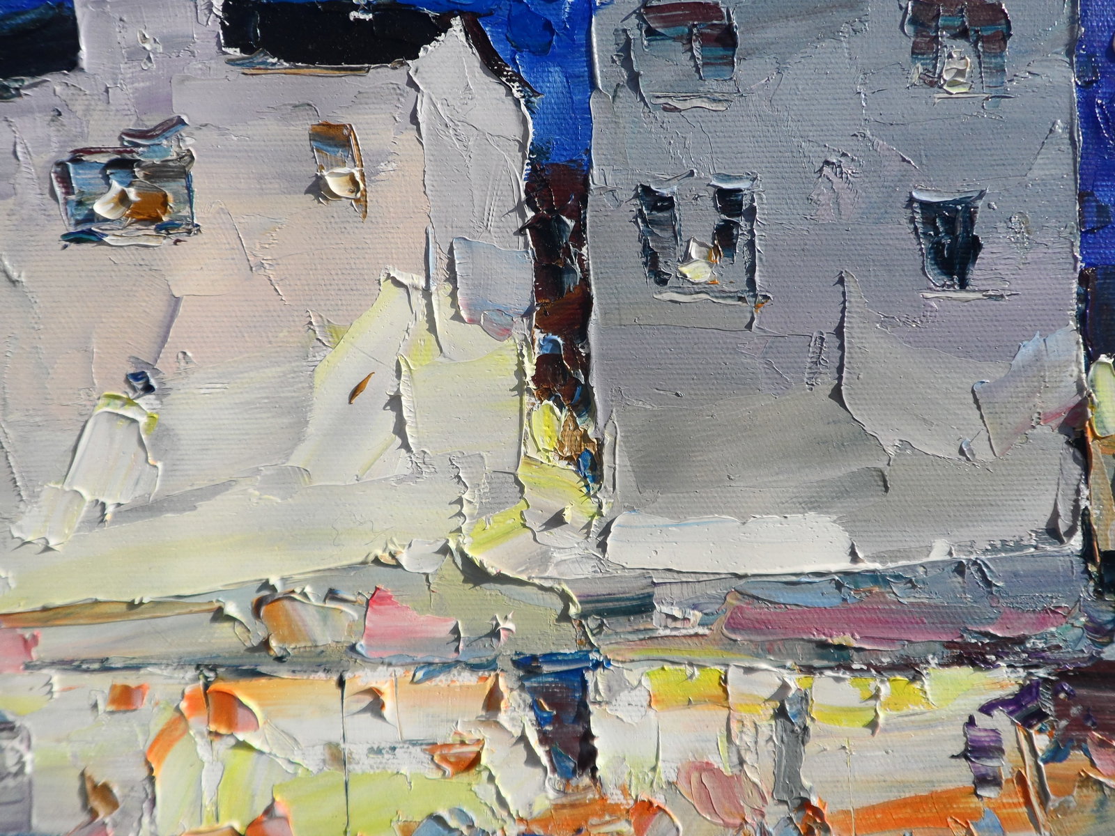 Oil painting Evening cafe in City Yegor Dulin - 7