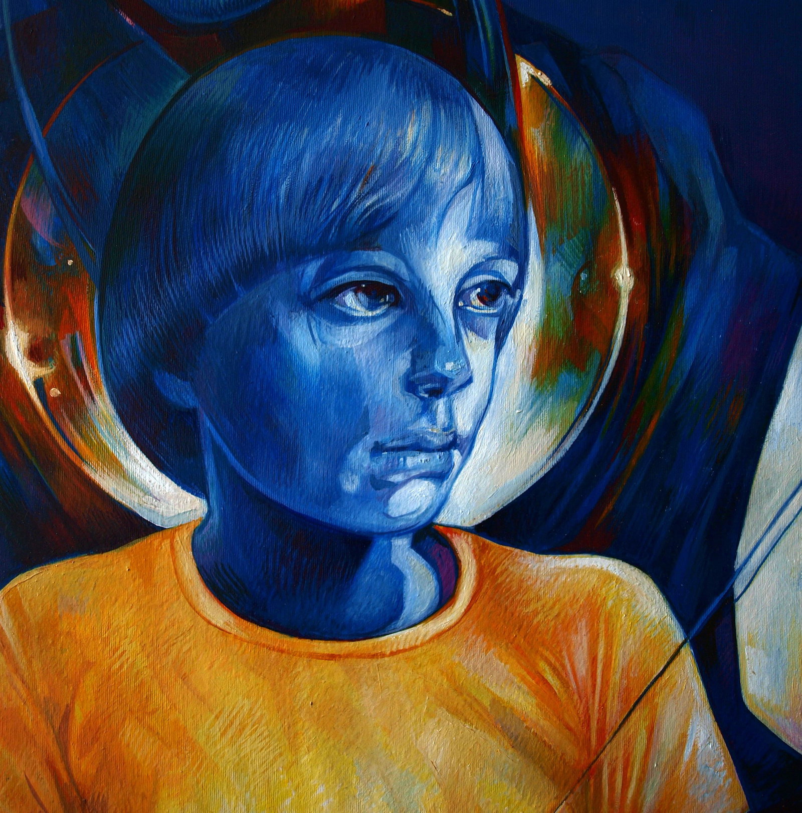 Oil painting Enjoying Father Konsta G. Amelinn - 3