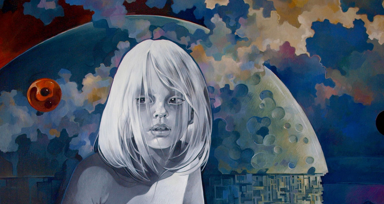 Oil painting Binary code Konsta G. Amelinn - 2