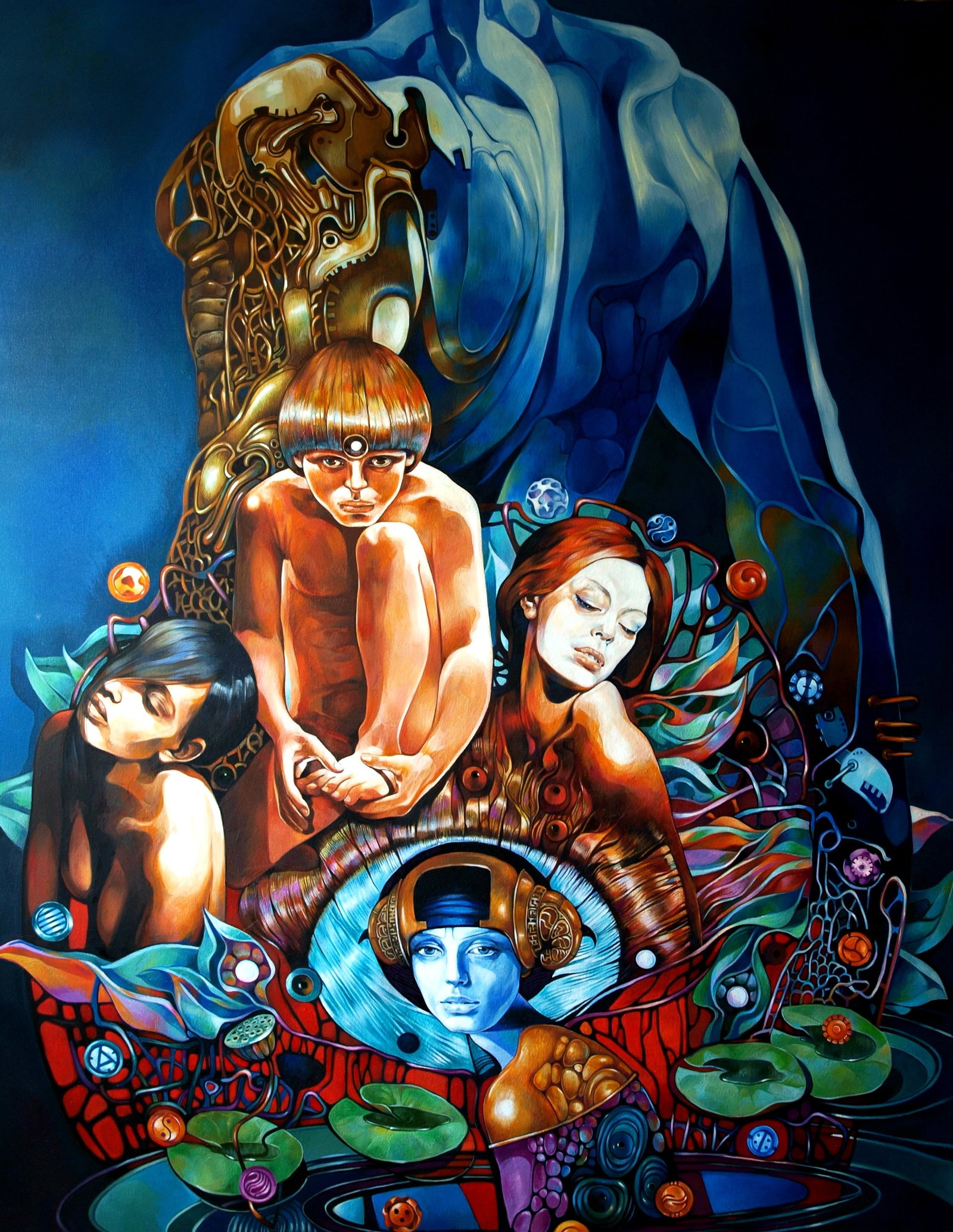 Oil painting Mirror of consciousness Konsta G. Amelinn: Title: Oil painting Mirror of consciousness Konsta G. Amelinn Description: 22KONS Painter: Konsta G. Amelinn Size: 140x200 cm/55.11x78.74 inches Components: oil, canvas Original painting CONDITION: ex