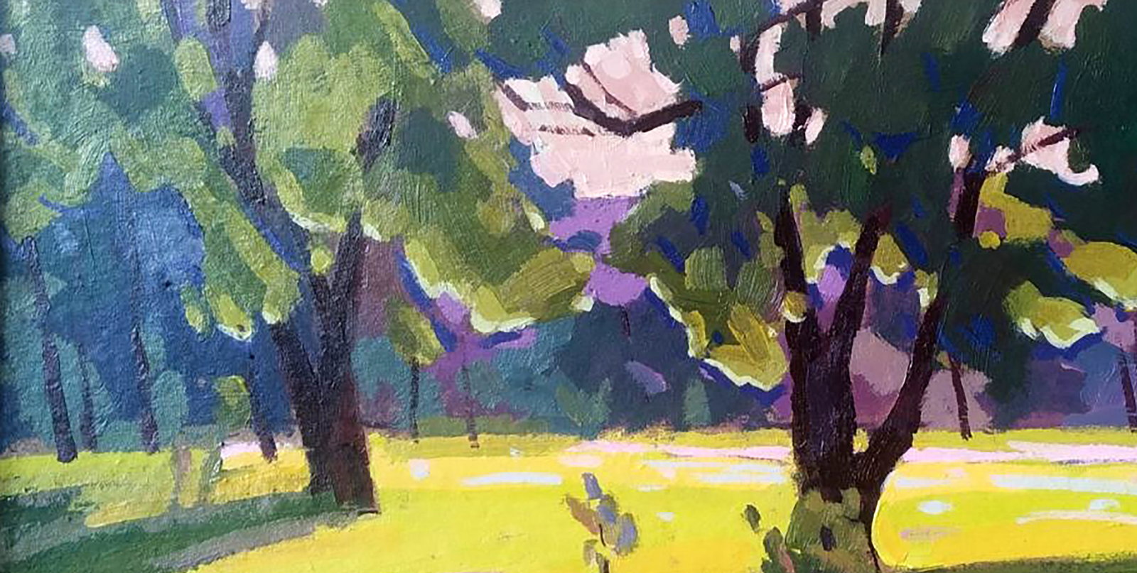 Acrylic painting In the park Serhii Kachyn - 2