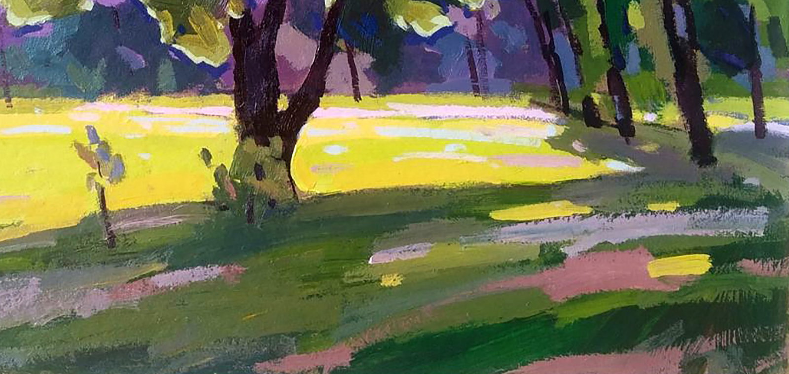 Acrylic painting In the park Serhii Kachyn - 5