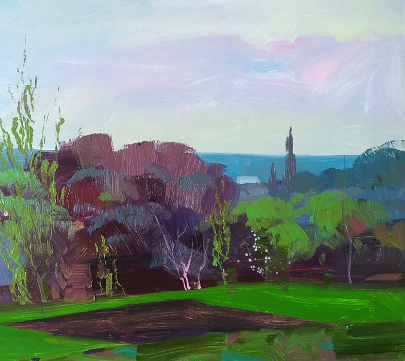 Acrylic painting In the garden Serhii Kachyn - 3