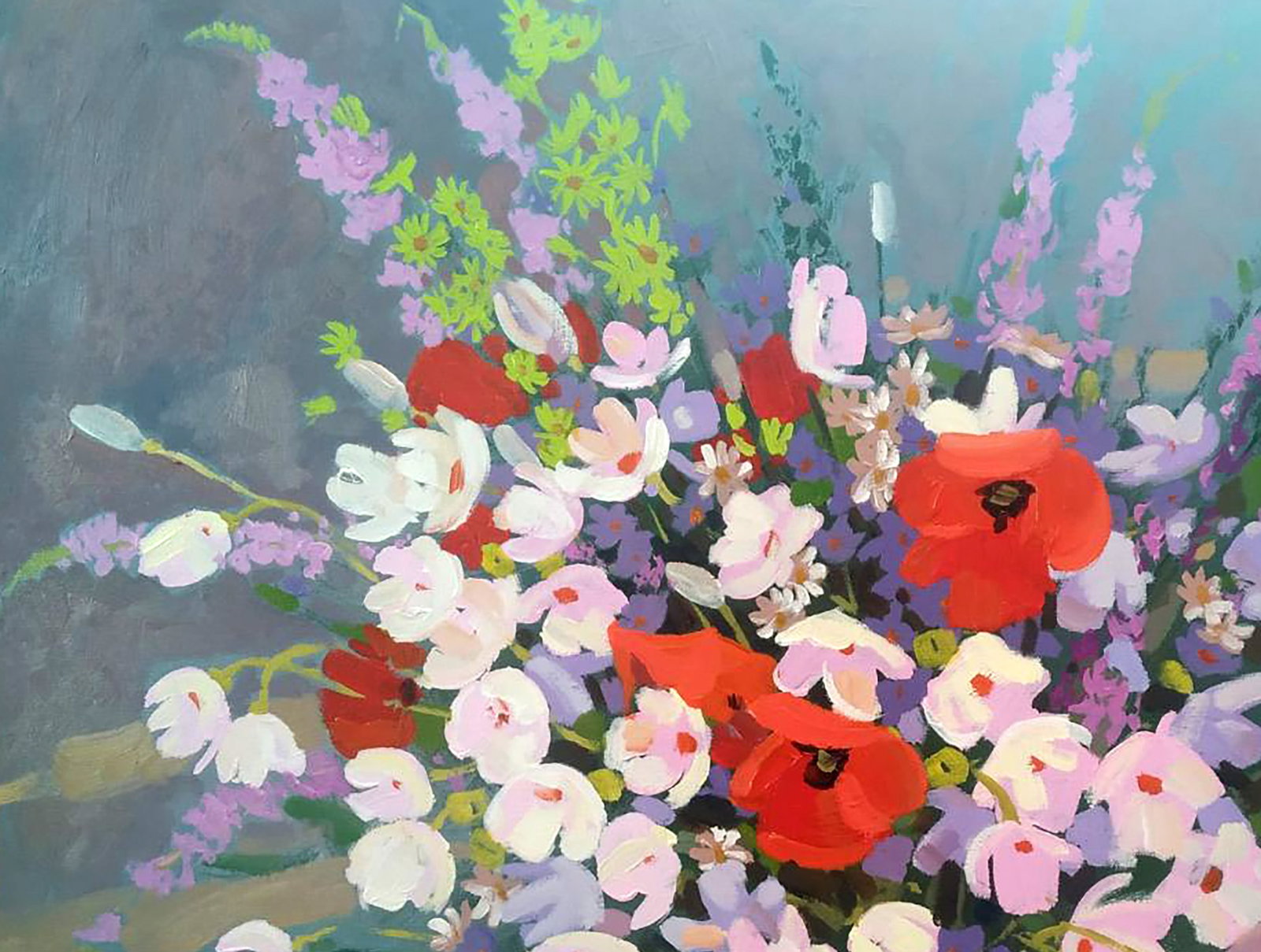 Acrylic painting Summer bouquet Serhii Kachyn - 2