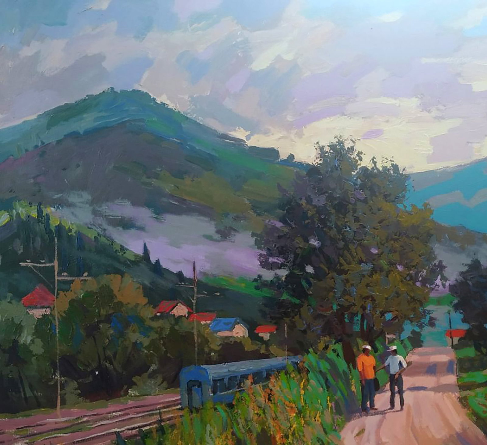 Acrylic painting Summer in the mountains Serhii Kachyn - 2