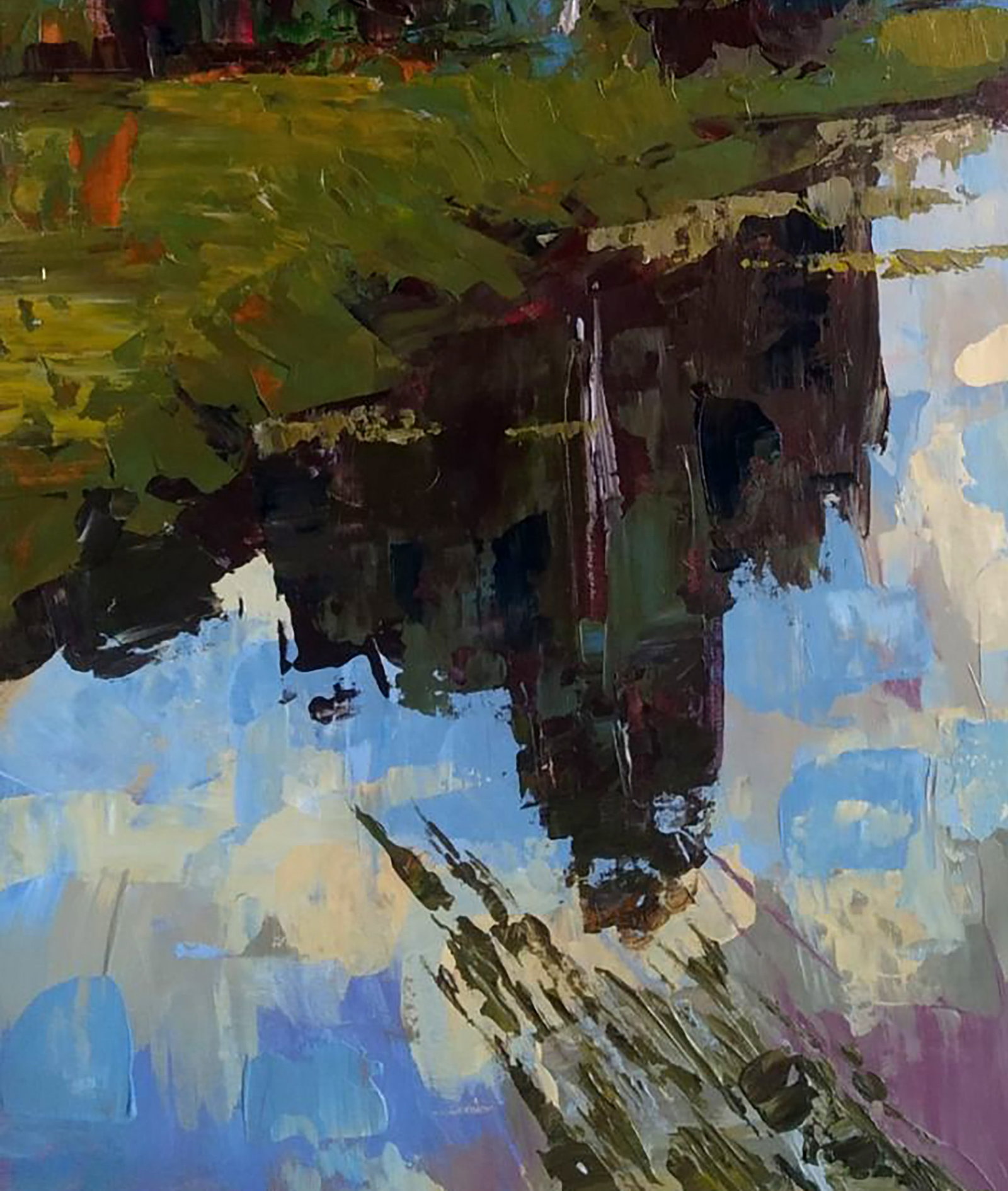 Acrylic painting Winding river Serhii Kachyn - 4