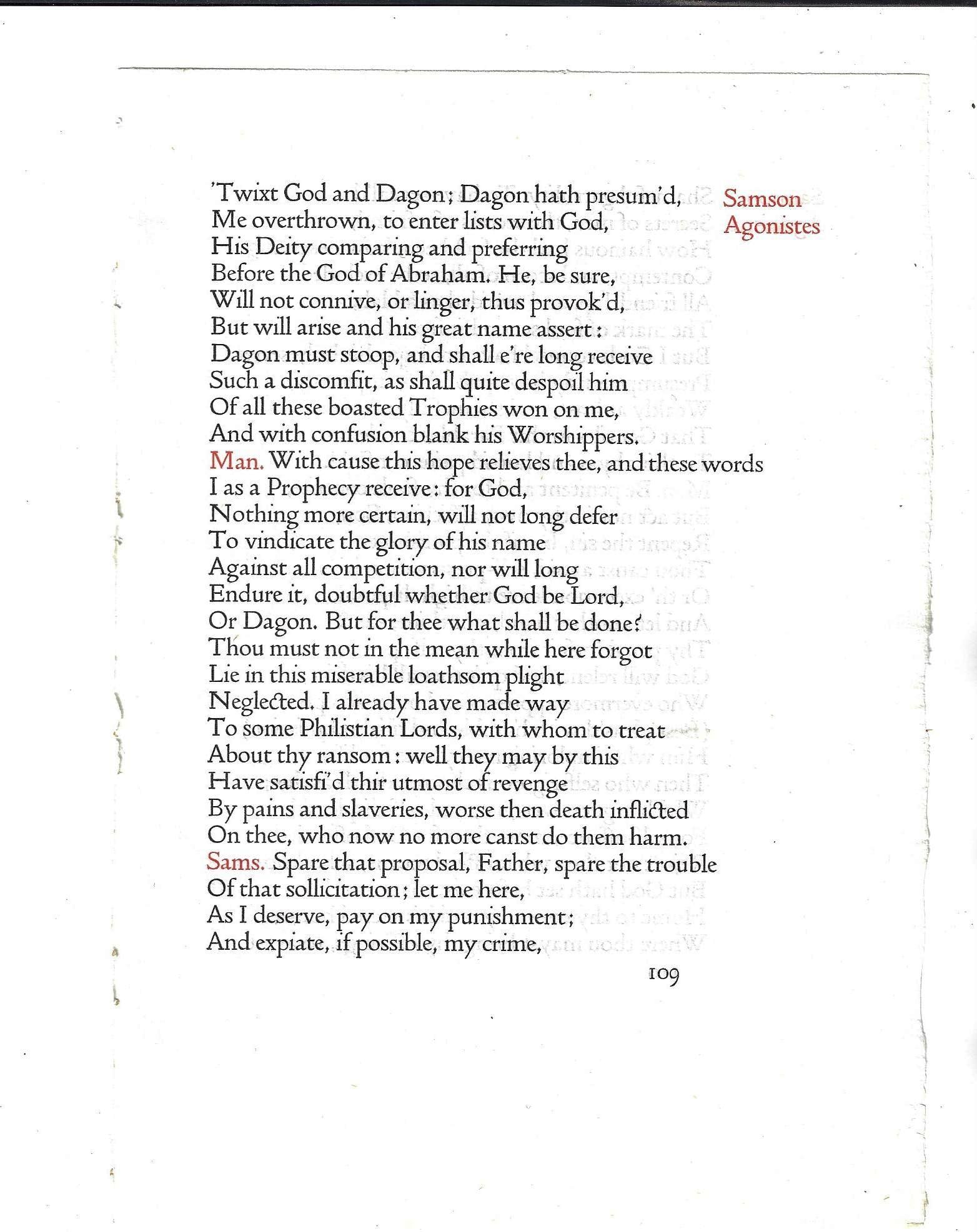 1905 Leaf Doves Press Milton Samson Agonistes - 2