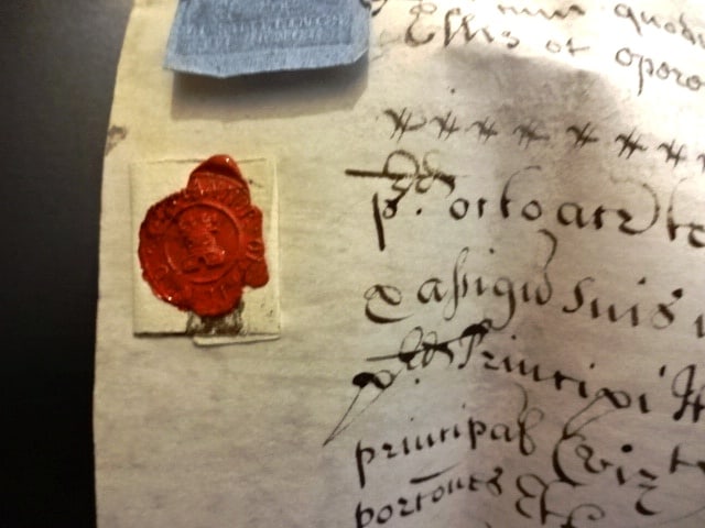 1722 Vellum Manor Forest of Dartmore Nice seal - 2