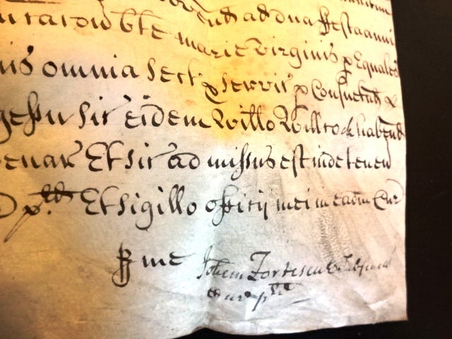 1722 Vellum Manor Forest of Dartmore Nice seal - 3