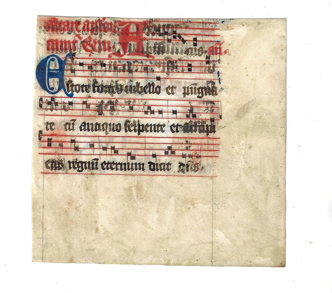 15th C Vellum Cutting Catholic Gradual - 2
