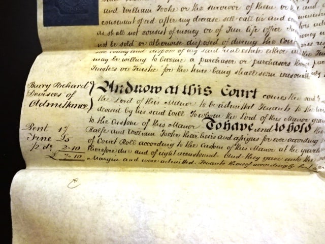 1822 Beautifully Penned Vellum London Manor - 3