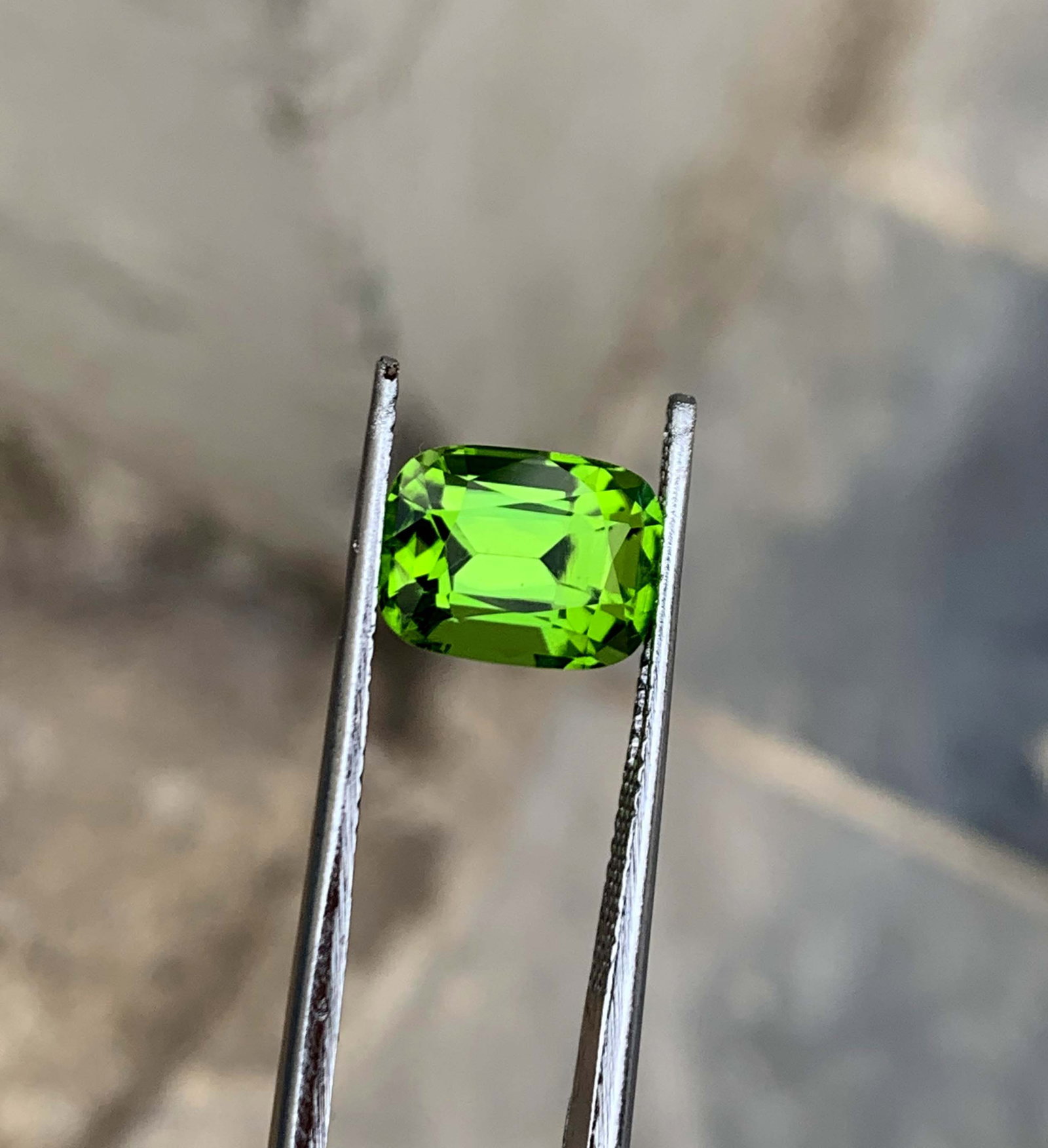 Natural Green Peridot Gemstone: Cushion Cut, August Birthstone, Pakistan Origin - 4