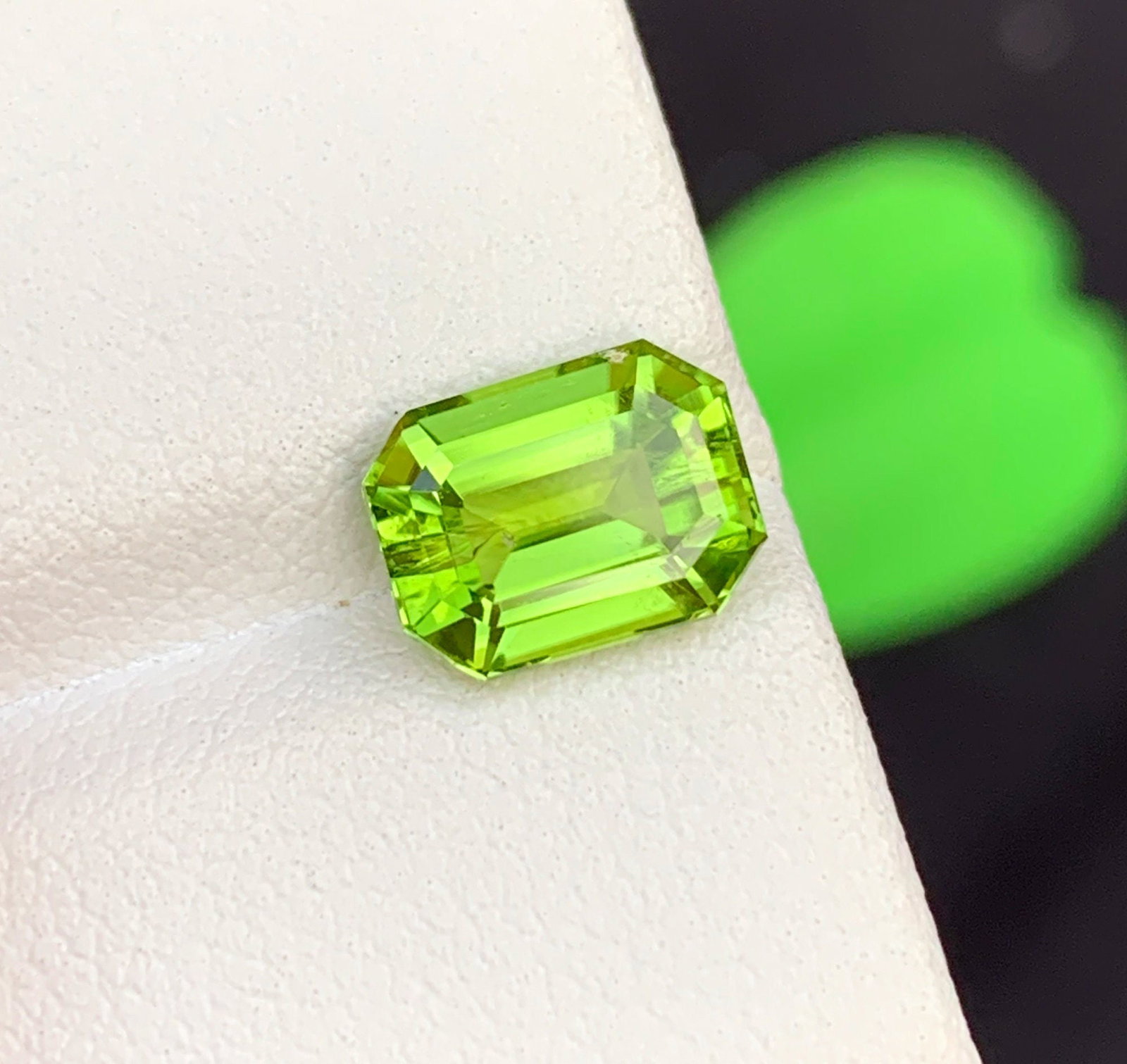 Natural Emerald Cut Peridot Gemstone: August Birthstone, Pakistan Origin: Title: Natural Emerald Cut Peridot Gemstone: August Birthstone, Pakistan OriginDescription: Materials: Gemstone: Peridot Natural Peridot Gemstones, Top Color Emerald Cut Peridot