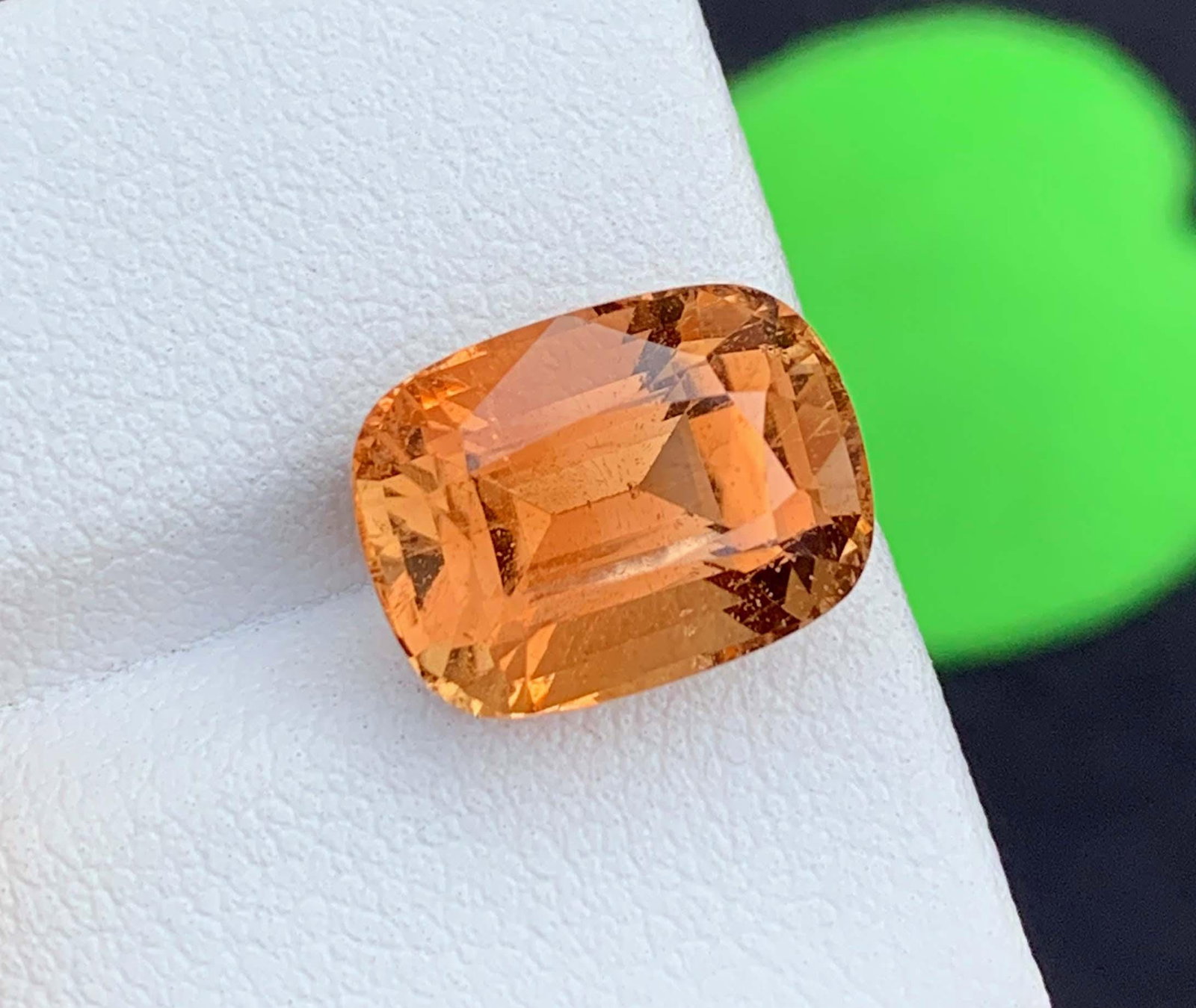 Natural Imperial Topaz Gemstone: Golden Cushion Cut, November Birthstone (7.86 Carats) - 5