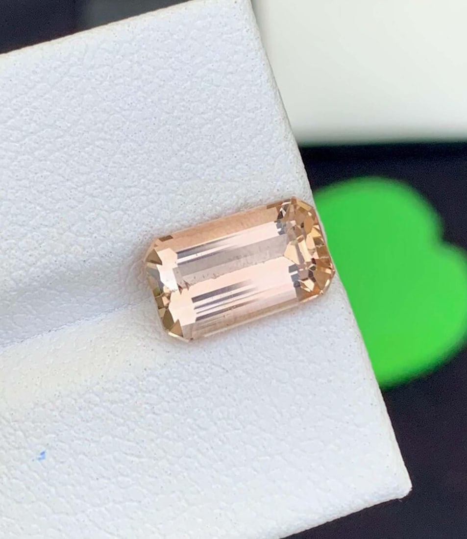 Faceted Emerald Cut Imperial Topaz Gemstone: Golden Yellow November Birthstone - 4