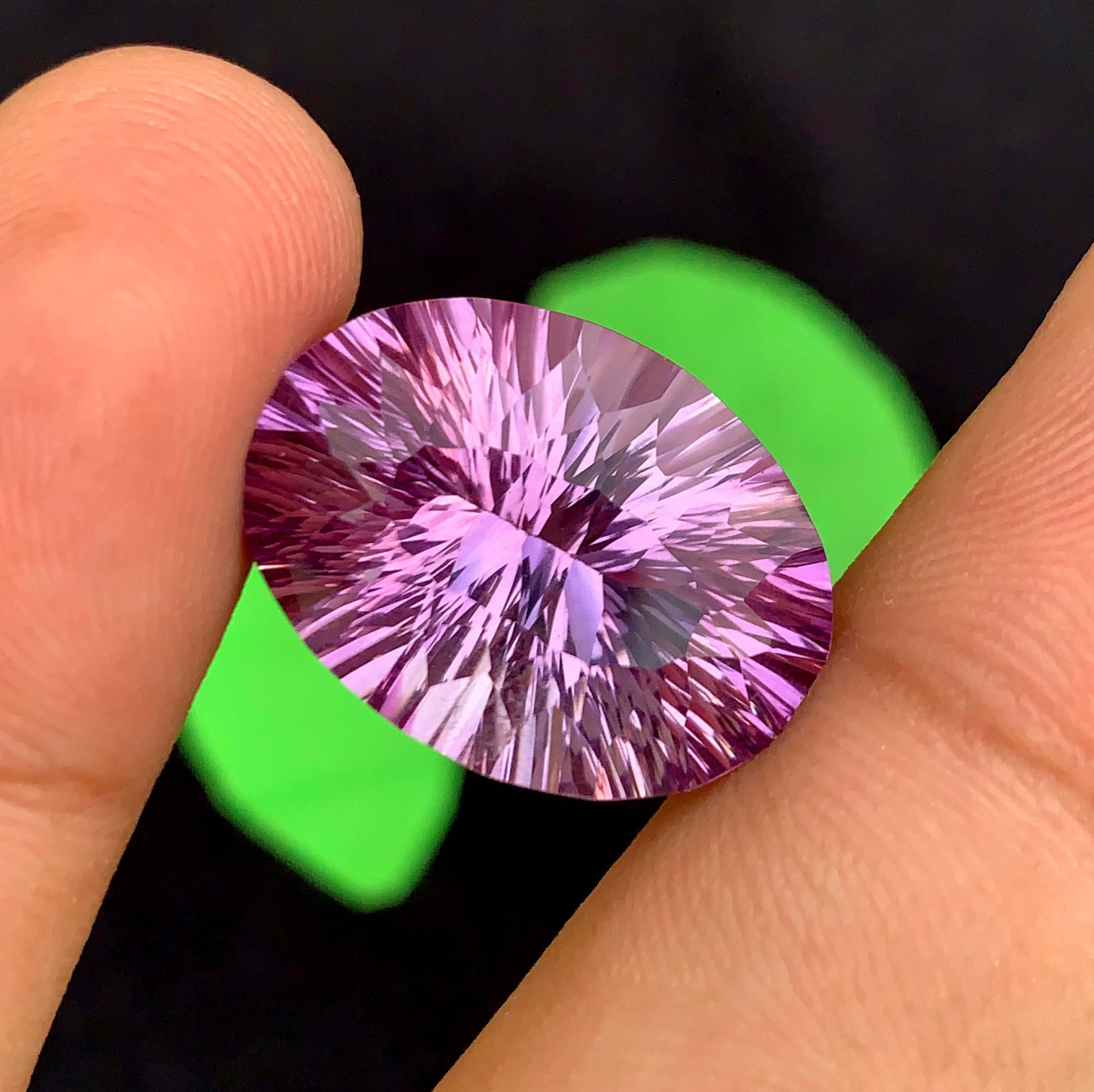 Natural Amethyst Gemstone: Exquisite Fancy Cut, 24.60 Carats (1 of 3)
