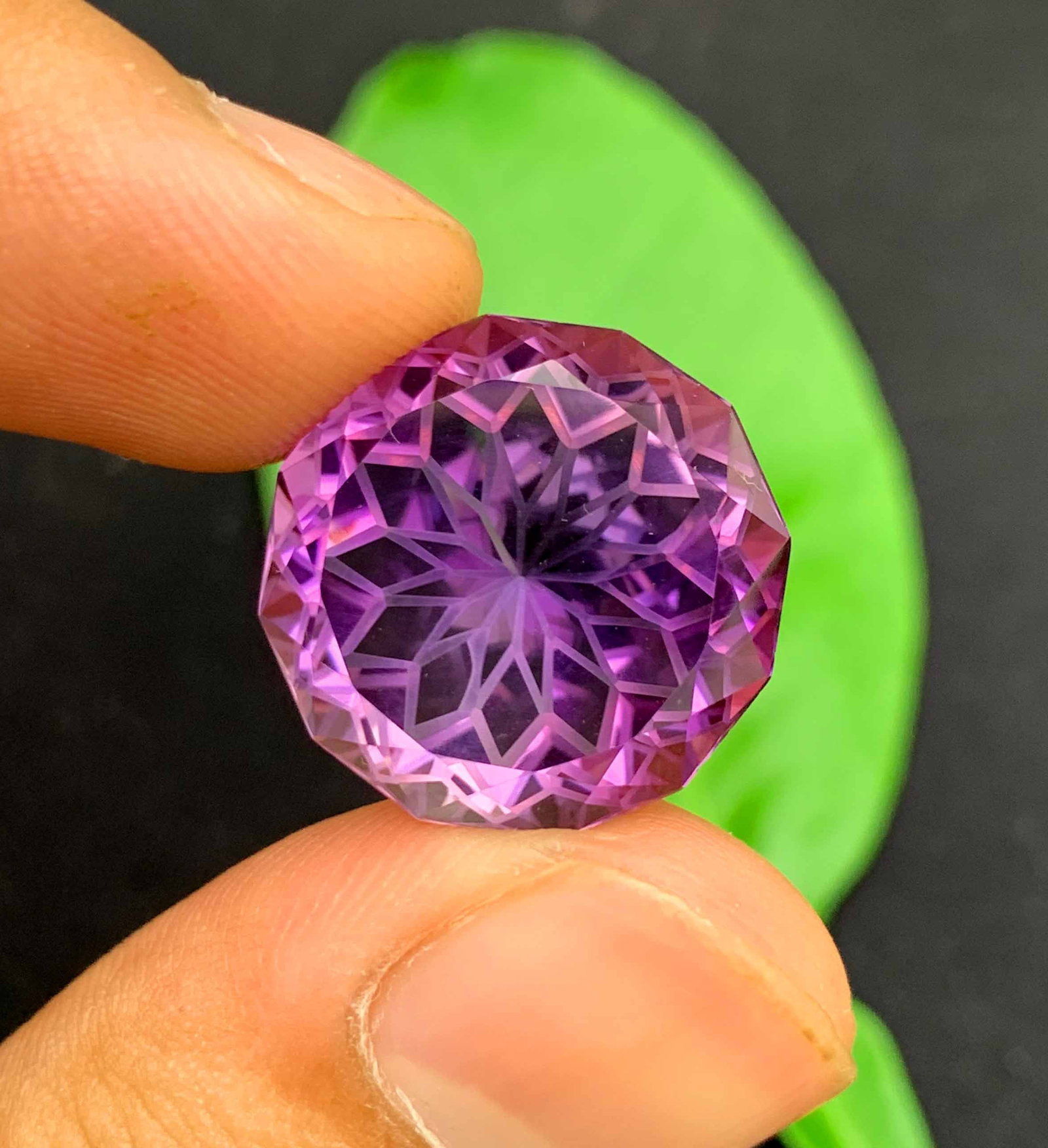 Flower Cut Amethyst Gemstone: February Birthstone, 22.30 Carats (1 of 4)