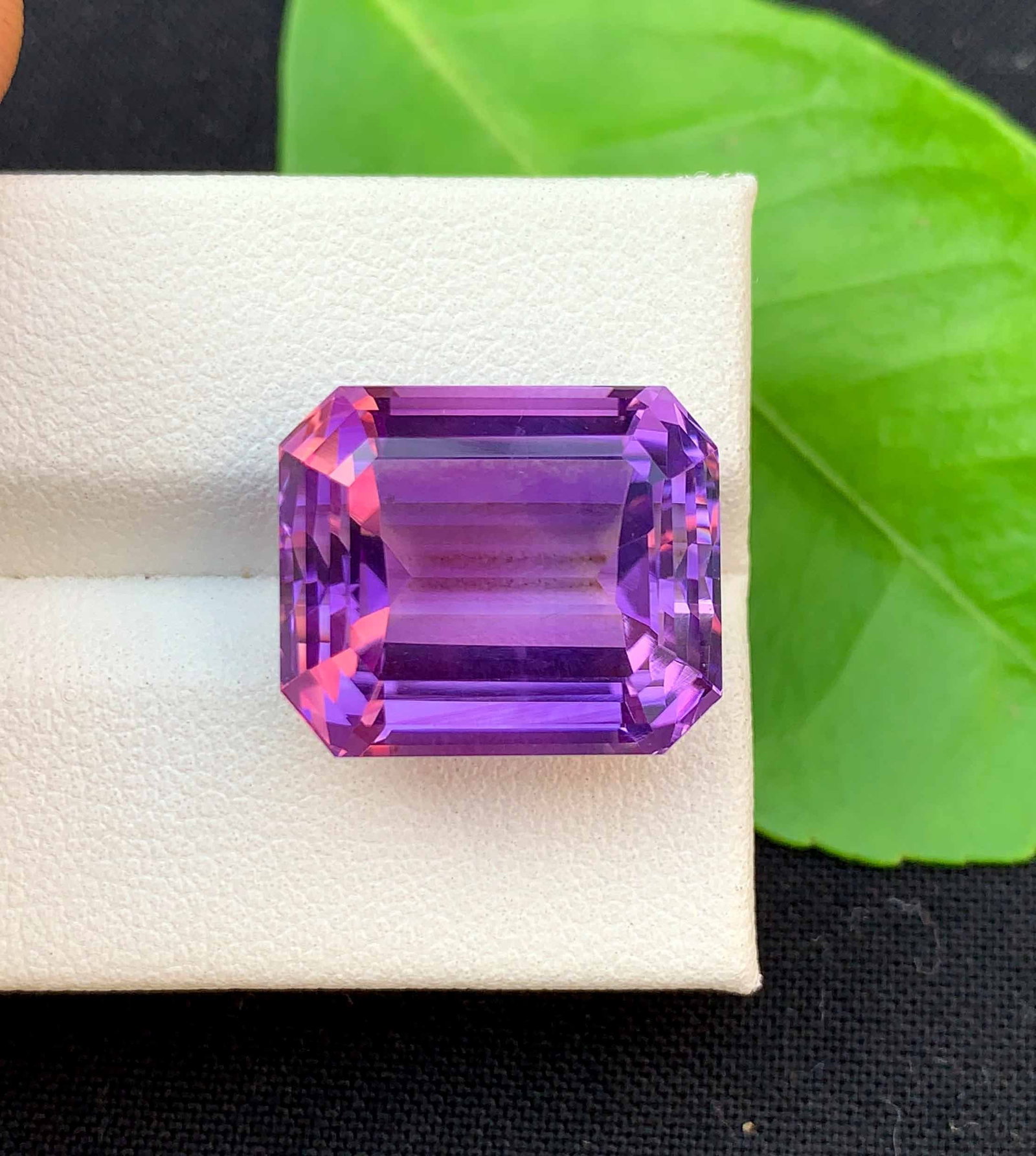 Emerald Cut Amethyst Gemstone: Natural February Birthstone, 19.20 Carats (1 of 5)
