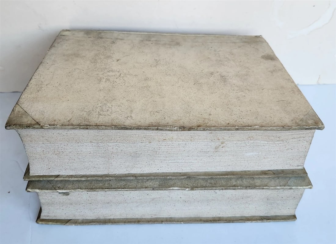 1732 ECCLESIASTICAL HISTORY 2 VELLUM BOUND VOLUMES antique - 2