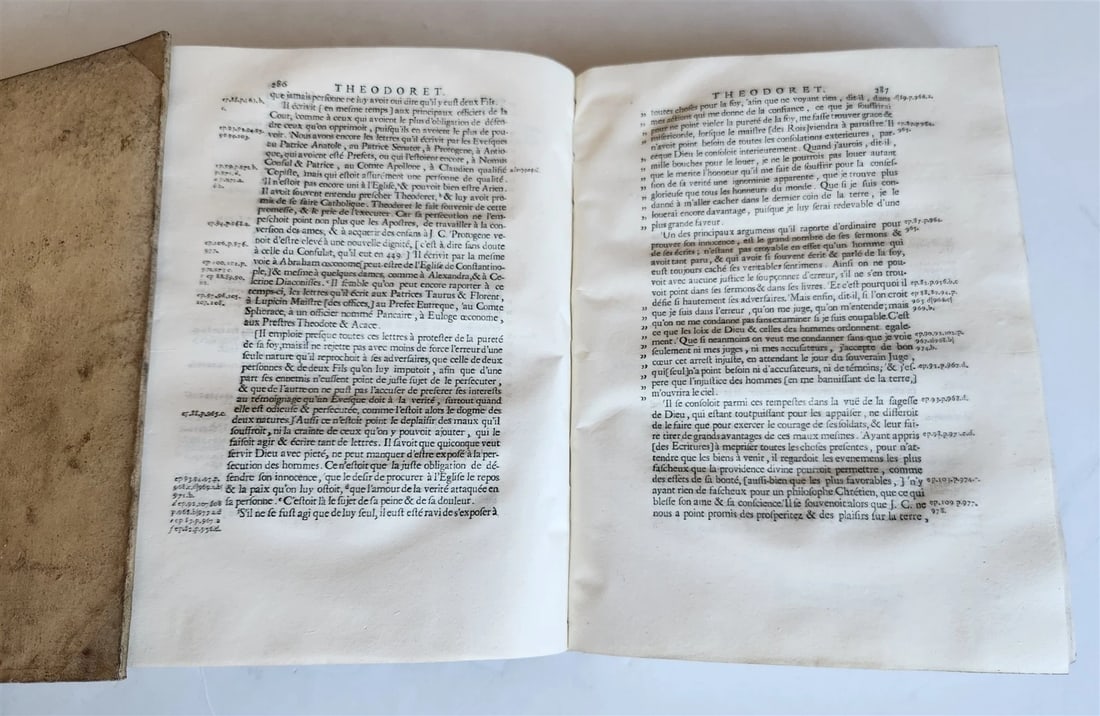 1732 ECCLESIASTICAL HISTORY 2 VELLUM BOUND VOLUMES antique - 5