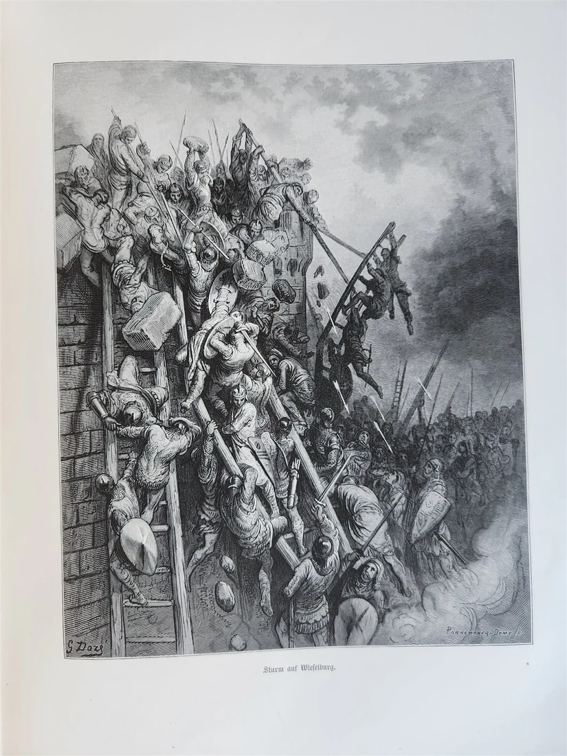 1880s CRUSADES CULTURE of THEIR TIME antique GUSTAVE DORE ILLUSTRATED FOLIO - 3