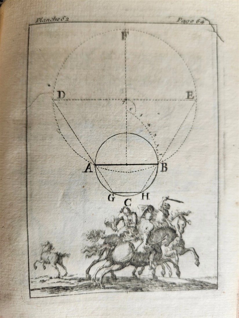 1716 GEOMETRY by LE CLERC antique ILLUSTRATED w/ 45 ENGRAVINGS - 11