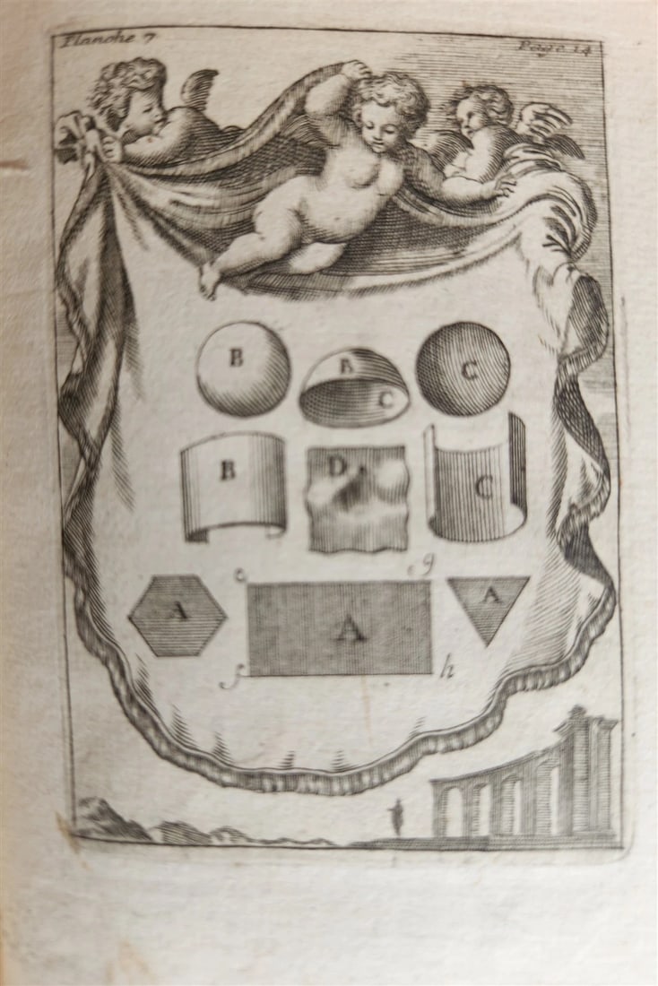 1716 GEOMETRY by LE CLERC antique ILLUSTRATED w/ 45 ENGRAVINGS - 20