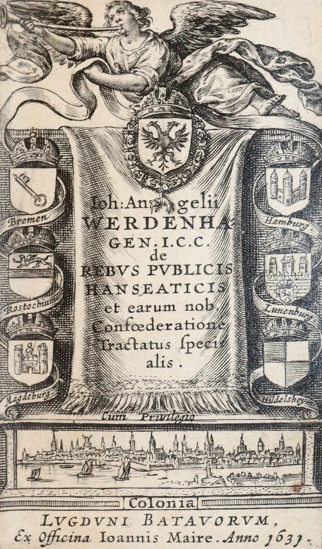 1631 GERMAN HISTORY antique STUNNING VELLUM BINDING Hanseatic cities Cologne - 2