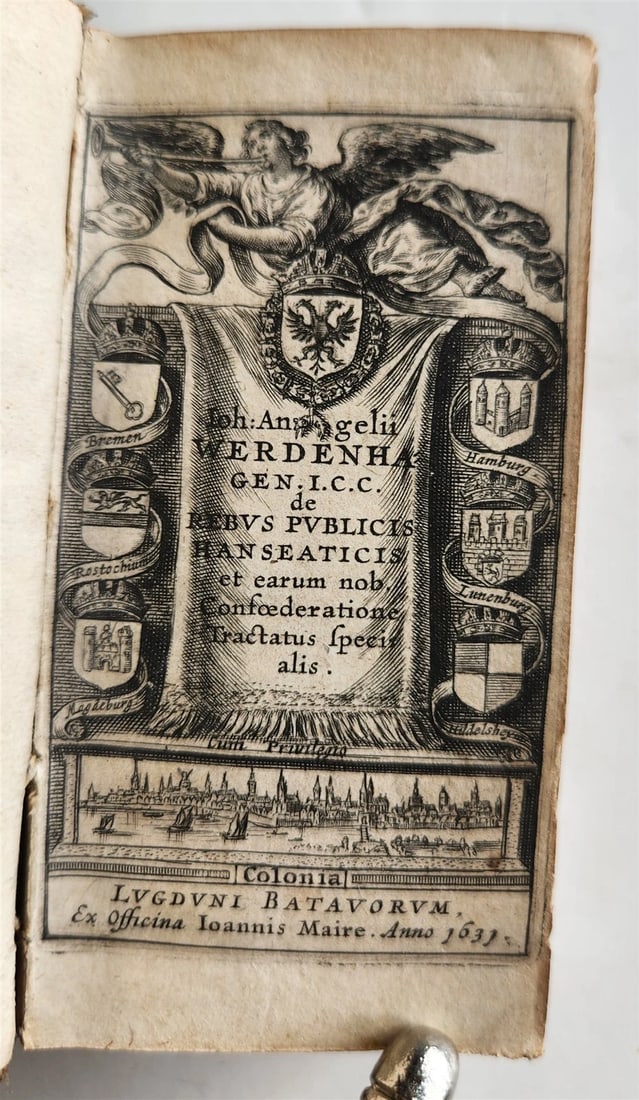 1631 GERMAN HISTORY antique STUNNING VELLUM BINDING Hanseatic cities Cologne - 3