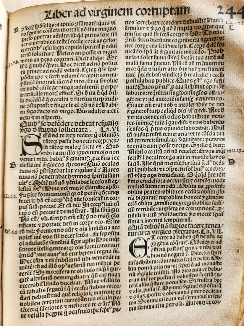 1506 POST-INCUNABULA ST.AMBROSE of MILAN antique OMNIA OPERA v. III - 16