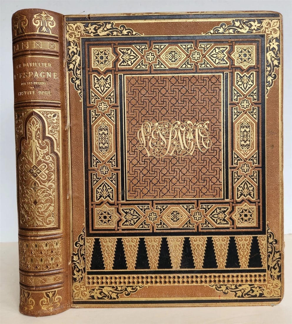1874 L'ESPAGNE Illustrated by GUSTAVE DORE antique DESCRIPTION of SPAIN FOLIO (1 of 20)