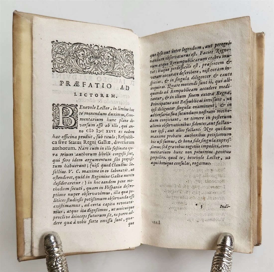 1629 FRANCE TRAVEL GUIDE & HISTORY GALLIA SIVE DE FRANCORUM antique VELLUM - 4