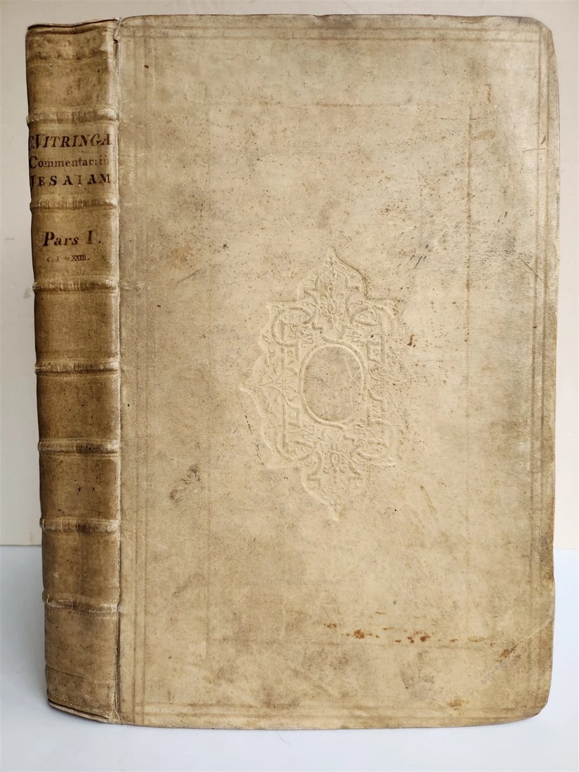 1724 BIBLE COMMENTARIES by Campegii VITRINGA antique VELLUM BOUND FOLIO part I (1 of 11)
